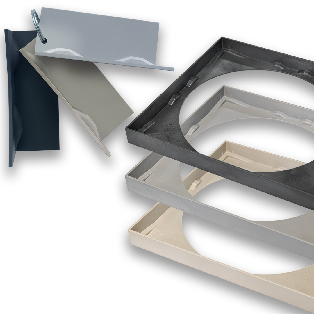 Polymer swatches and lids Polymer swatches and lids