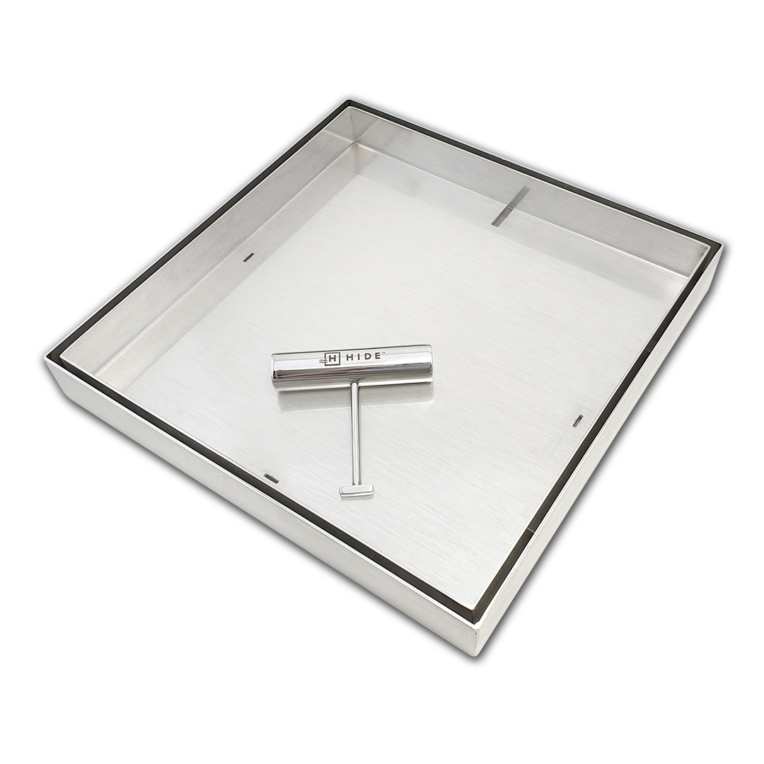 HIDE stainless steel Drain Cover hardware stack